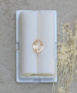 Loose Unheated Untreated Peach Champagne Sapphire 2 carats oval GIA certified LSG1319