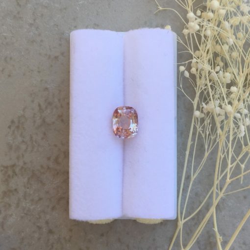 genuine loose padparadscha sapphire 7x6mm rectangular cushion cut orange pink untreated unheated GIA certified LSG1320