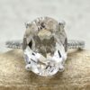 Light Peachy Pink Morganite Engagement Ring White Gold Platinum LS6158