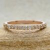 Minimalistic Round Lab Organic Diamond Stacking Ring Rose Gold LS6152