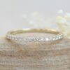 Round Cut White Diamond Half Eternity Stacking Ring Yellow Gold LS6153