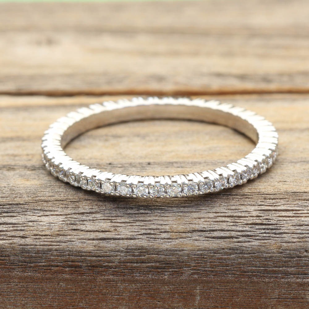 Custom genuine alexandrite wedding band - Image 2