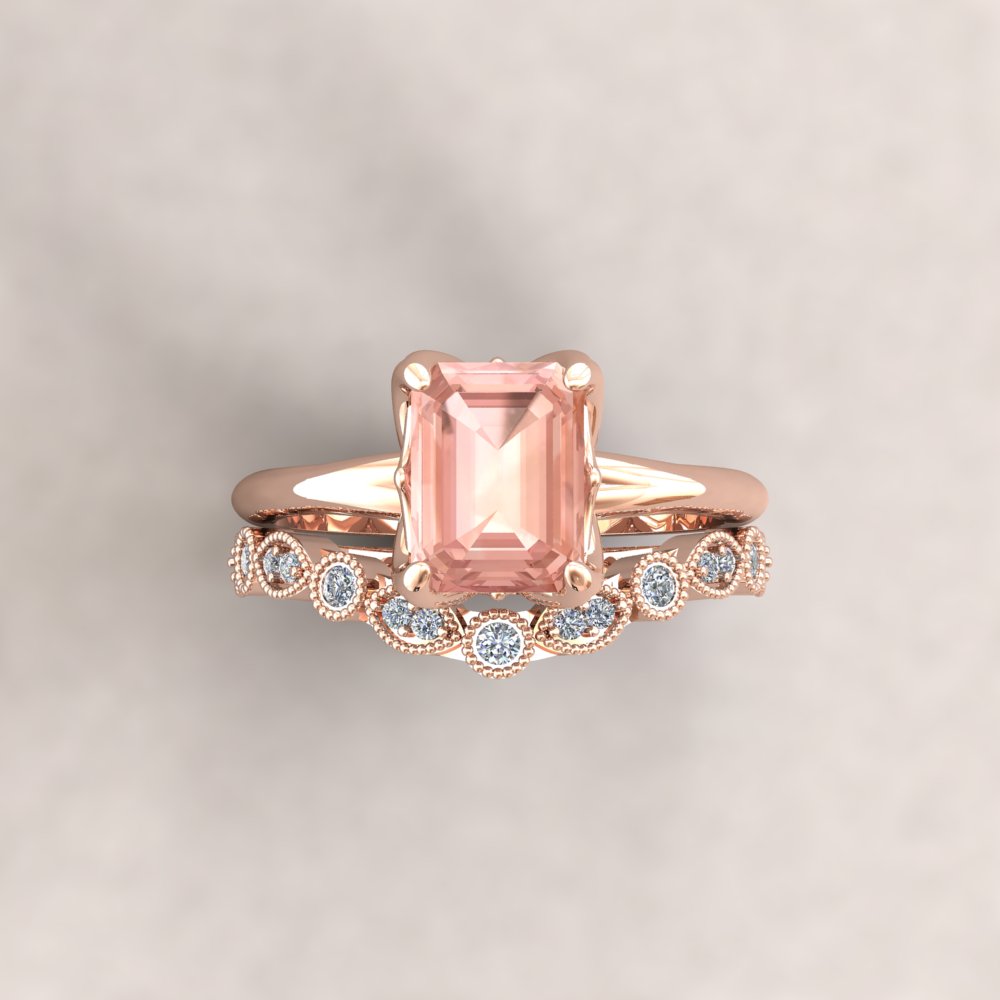 Diamond Eloise Collection ring with smaller contour - Image 2