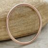 Cute Plain Rounded Minimal Dainty Stacking Ring Gift Rose Gold LS6269