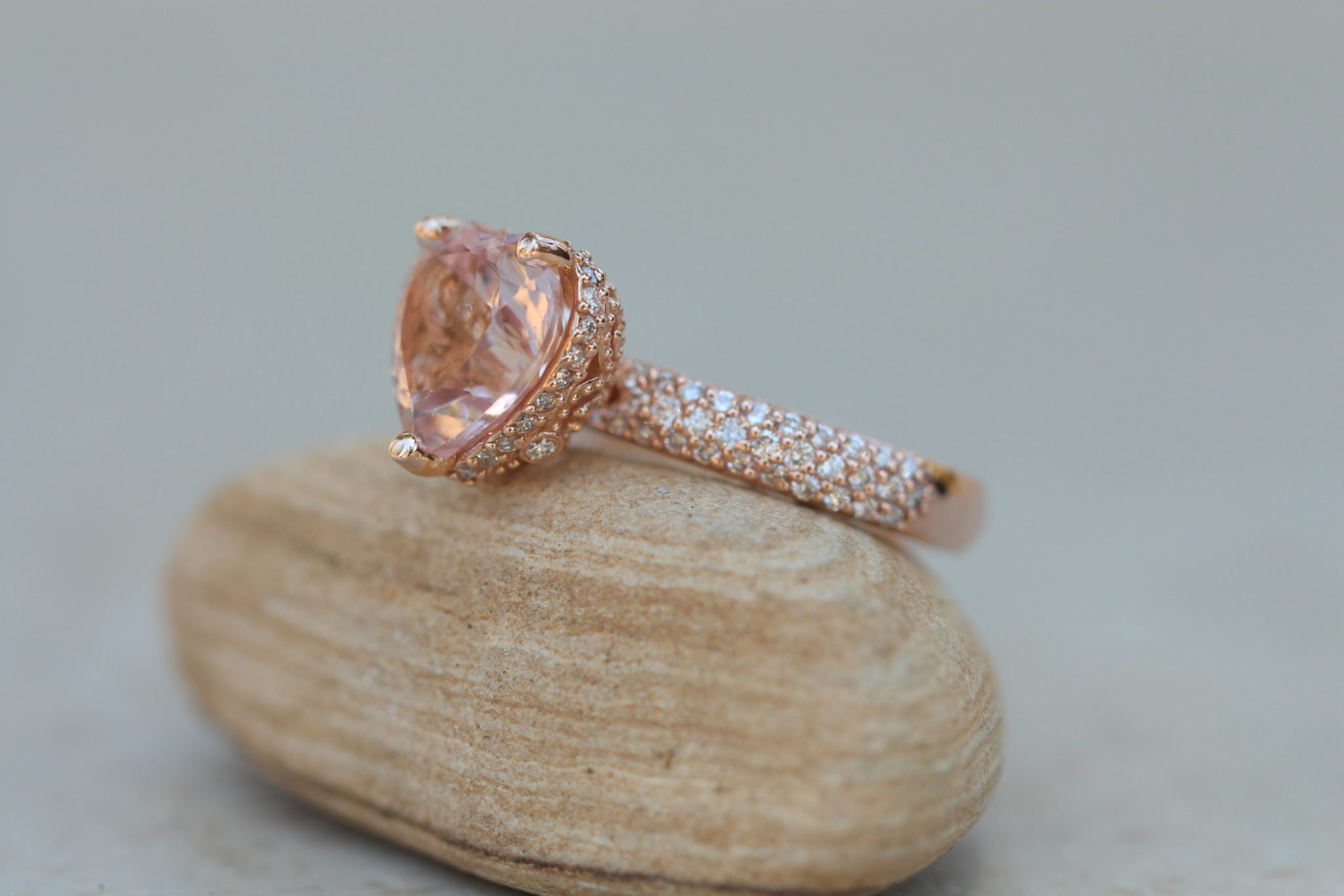 Custom light pink heart Adeline Collection ring - Image 3