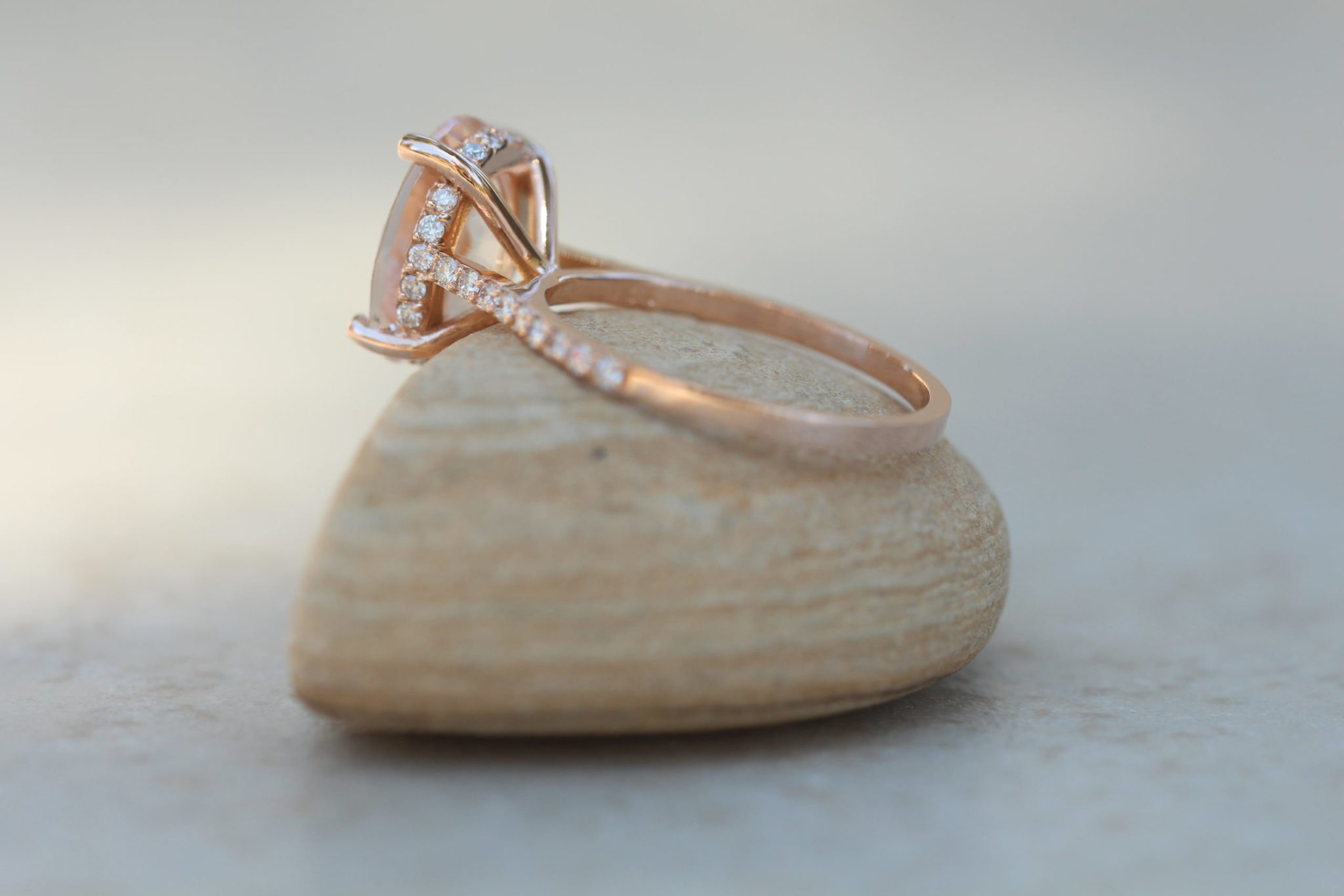 Custom Serina Collection wedding band with plain band and tungsten man's band - Image 3