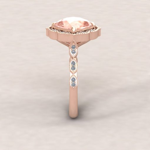 Custom morganite and diamond ring and resizing - Image 5