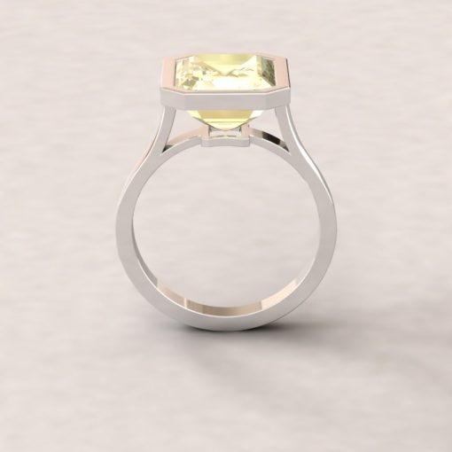 Custom GIA Certified light yellow unheated, untreated sapphire solitaire ring - Image 8