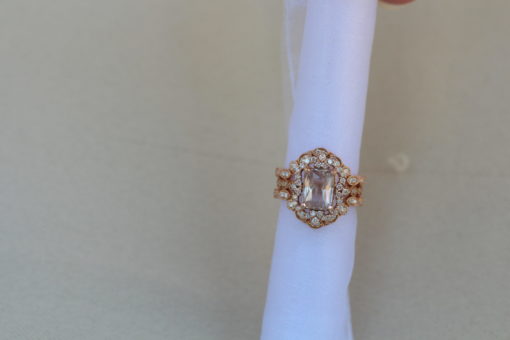 Custom Eloise Collection style diamond contoured bands for your sapphire ring - Image 2