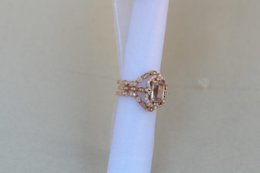 Custom Eloise Collection style diamond contoured bands for your sapphire ring - Image 3