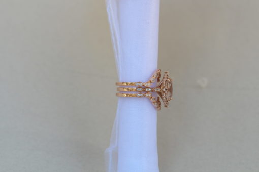 Custom Eloise Collection style diamond contoured bands for your sapphire ring - Image 4