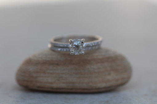 Custom square cushion diamond Lola Ring - Image 5