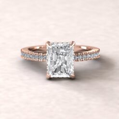IGI Certified Lab Diamond Engagement Ring Claw Prongs Rose Gold LS5487