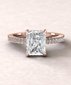 IGI Certified Lab Diamond Engagement Ring Claw Prongs Rose Gold LS5487