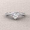 Trillion Lab Grown Diamond Engagement Ring White Gold Platinum LS5477