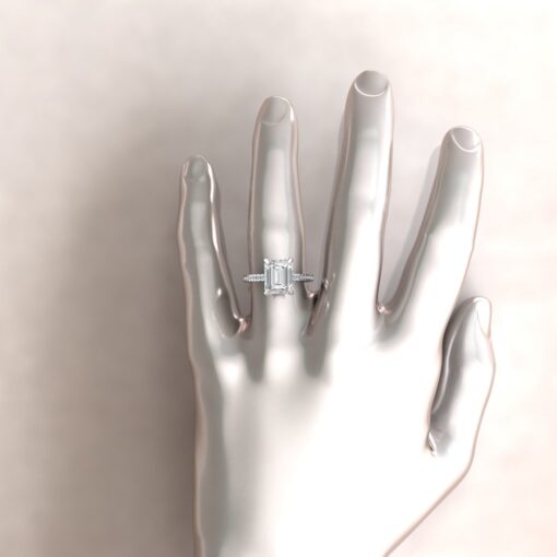 IGI Certified Lab Diamond Engagement Ring White Gold Platinum LS5840