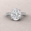 IGI Lab Grown Diamond Halo Engagement Ring White Gold Platinum LS5828