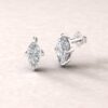 IGI Marquise Cut Lab Diamond Halo Earrings White Gold Platinum LS5628