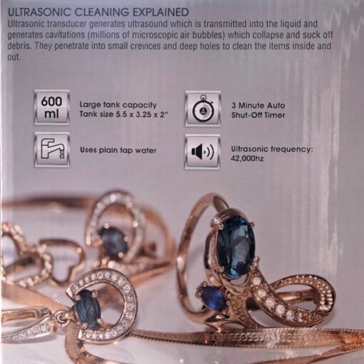 Ultrasonic Jewelry Cleaner for Fine Jewelry and Gemstones LS6364
