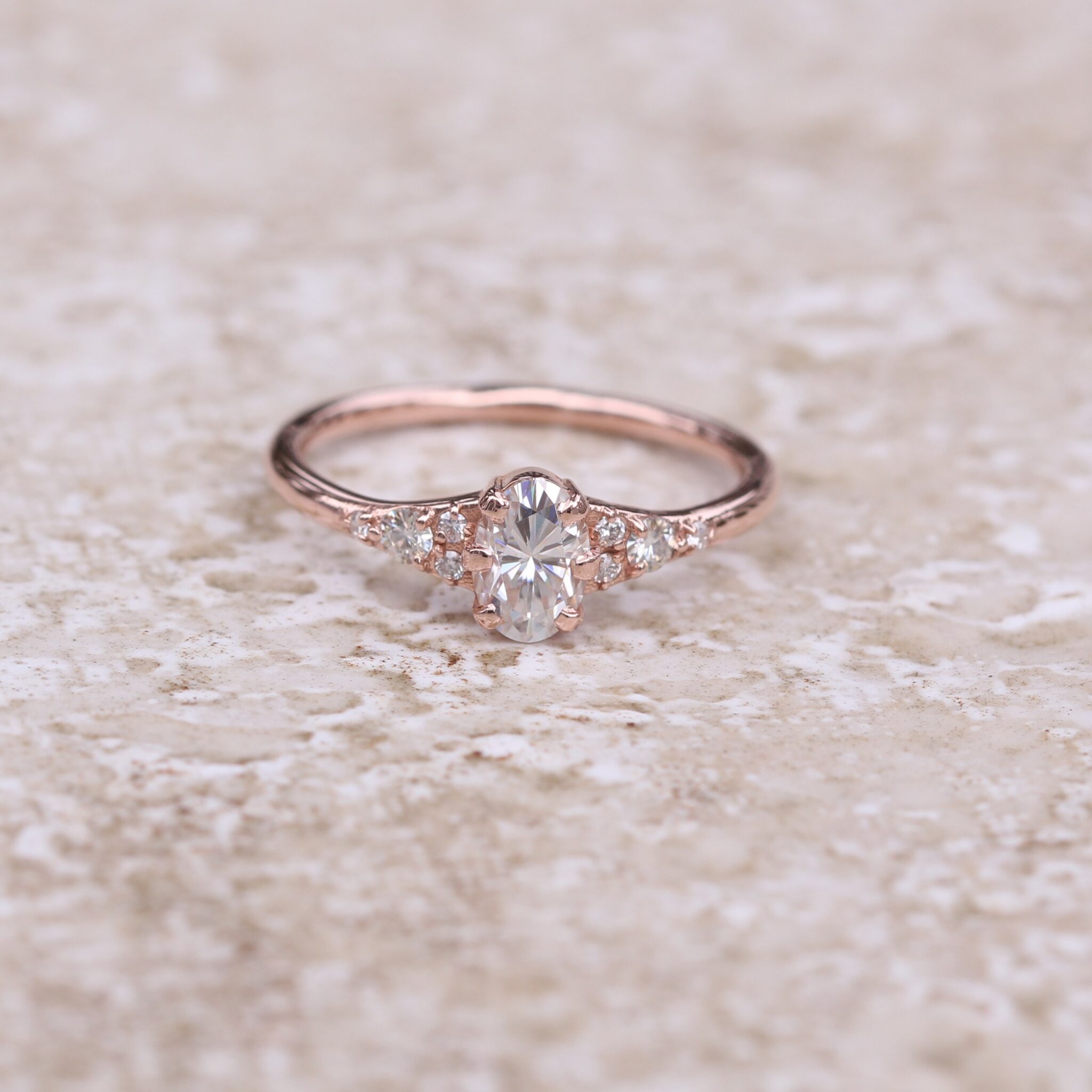 Custom moissanite wedding band for your engagement ring - Image 5