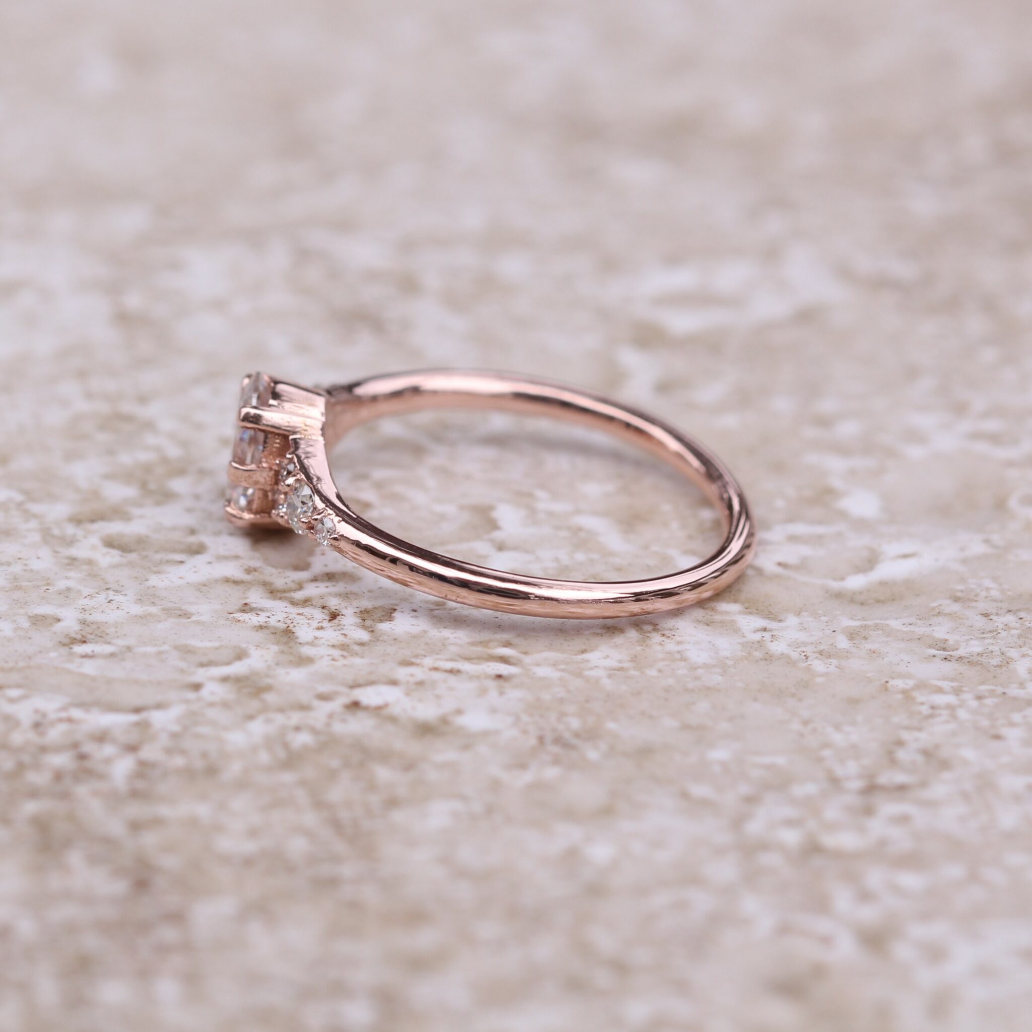 Custom moissanite wedding band for your engagement ring - Image 6