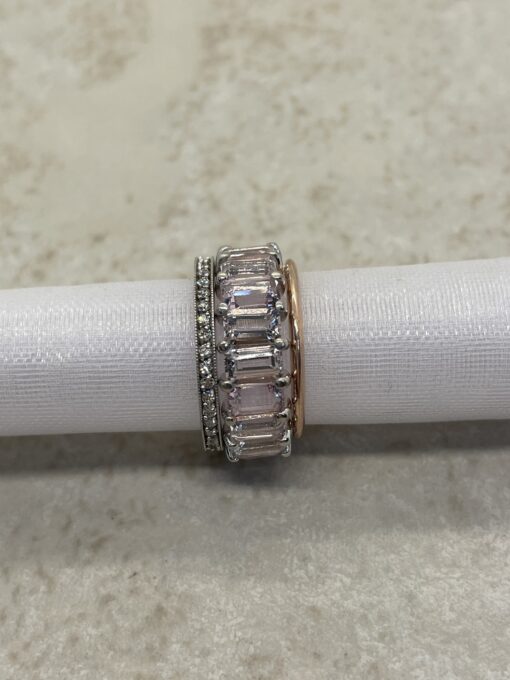 Custom morganite and stacking bands - Image 2