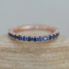 Round Cut Sapphire September Birthstone Stacking Ring Rose Gold LS6423