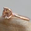 Solitaire Morganite Engagement Ring Cushion Cut 18k Rose Gold LS5868