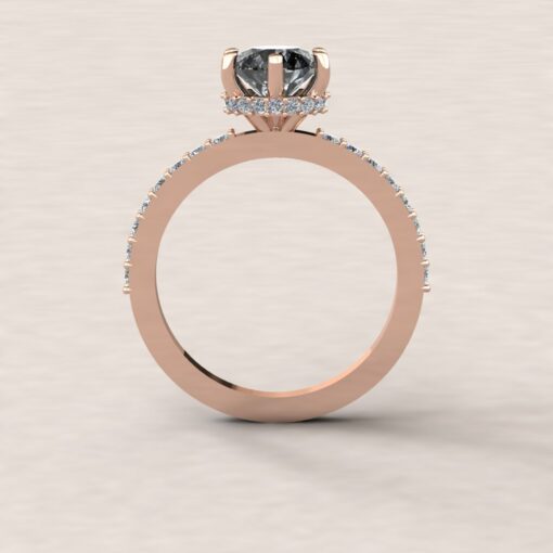Custom Salt and Pepper and White Diamond Ring - Image 5