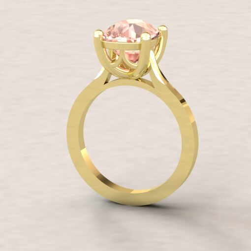 Custom Rare Peach Sapphire Solitaire Ring - Image 8