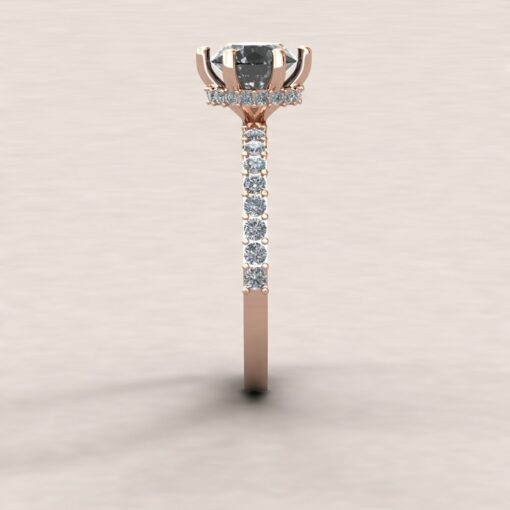 Custom Salt and Pepper and White Diamond Ring - Image 6