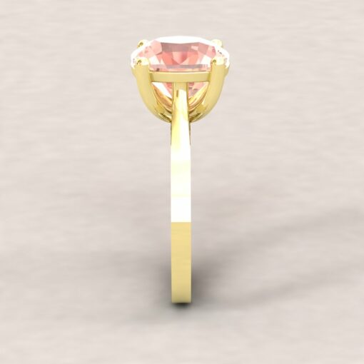 Custom Rare Peach Sapphire Solitaire Ring - Image 9