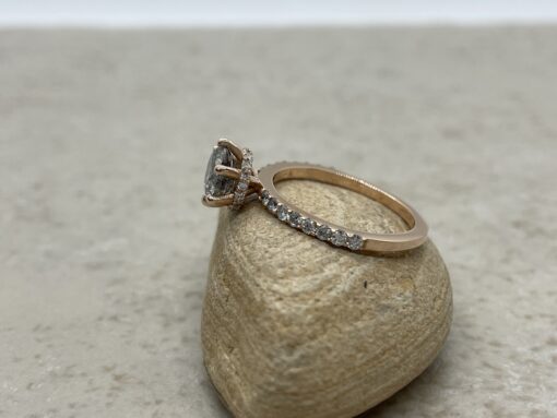 Custom Salt and Pepper and White Diamond Ring - Image 4