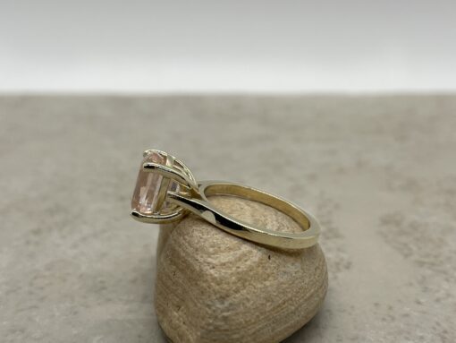 Custom Rare Peach Sapphire Solitaire Ring - Image 5