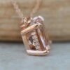 Handmade Morganite Pendant Square Cushion 10mm 18k Rose Gold LS5741