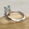 Solitaire Aquamarine Ring Emerald Cut 10x8mm Platinum LS6111