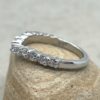 Art Deco Contoured Diamond Wedding Band White Gold Platinum LS5331