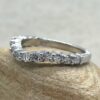 Contoured Diamond Wedding Band Curved Style White Gold Platinum LS5331