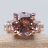 Genuine Peachy Pink Morganite Diamond Engagement Ring Rose Gold LS5908