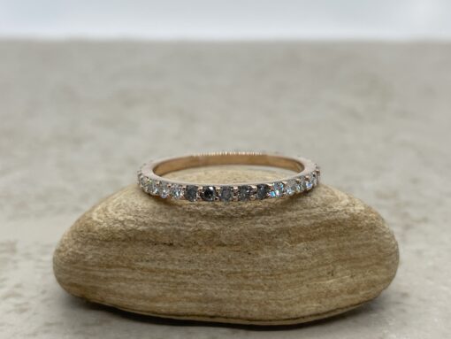 Custom Salt and Pepper and Moissanite Band - Image 2