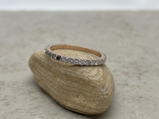 Custom Salt and Pepper and Moissanite Band - Image 3