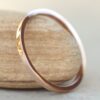 Minimalistic Square Edge Shiny Plain Stackable Ring Rose Gold LS6270