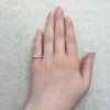 Simple Contoured White Diamond Wedding Band White Gold Platinum LS5331