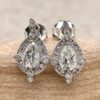 Pear Cut IGI Certified Lab Diamond Earrings White Gold Platinum LS6481