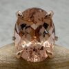 Oval Morganite Cocktail Ring with Diamond Shank 14k Rose Gold LS5394