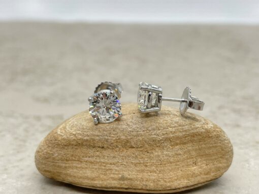 Custom Diamond Stud Earrings - Image 3