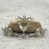 Heart Labradorite Bridal Set with White Diamonds 14k White Gold LS1035