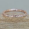 Ring Stack Half Eternity Rounded Diamond Wedding Band Rose Gold LS4115