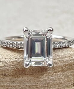 IGI Certified Lab Diamond Engagement Ring White Gold Platinum LS6419