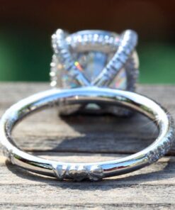 Lab Diamond Custom Initial Engagement Ring White Gold Platinum LS5333